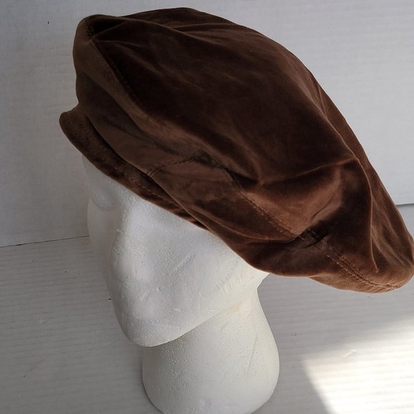 Lord & Taylor Brown Velvet Velour Hat Barret Womens - Picture 2 of 11